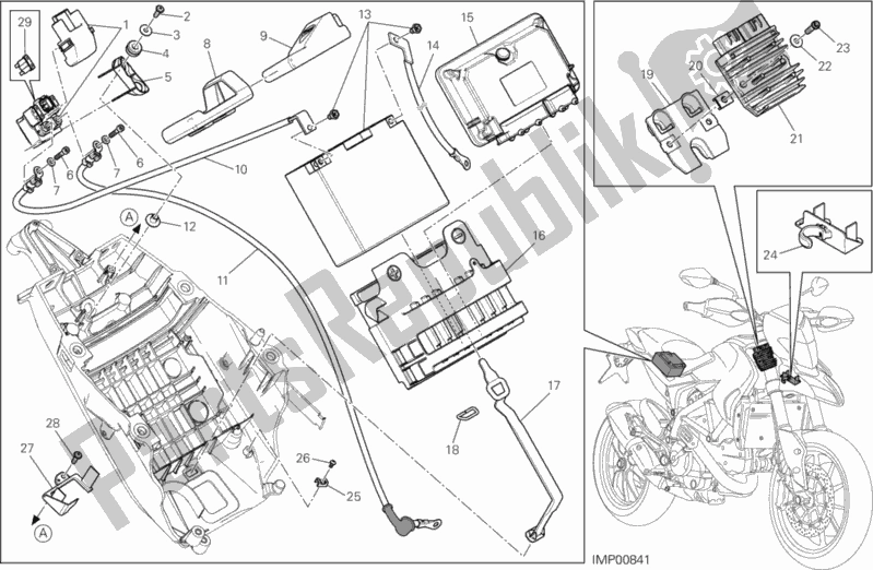 Wszystkie części do Uchwyt Baterii Ducati Hypermotard Hyperstrada Thailand 821 2015